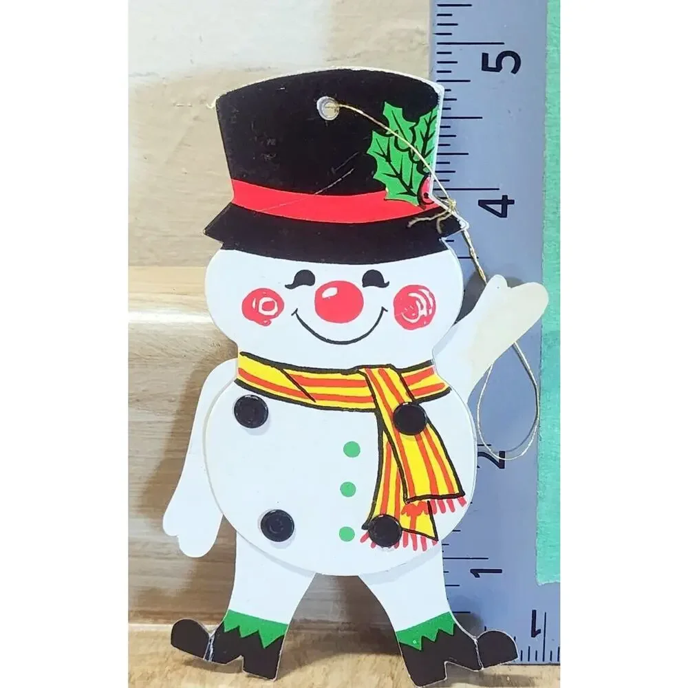 Vintage Cardboard Christmas Tree Ornaments Die Cut Arms Legs Moveable Rare japan
